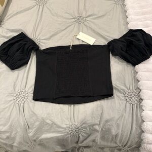 Z Supply, off the shoulder top, black, size small - brand new with tags
